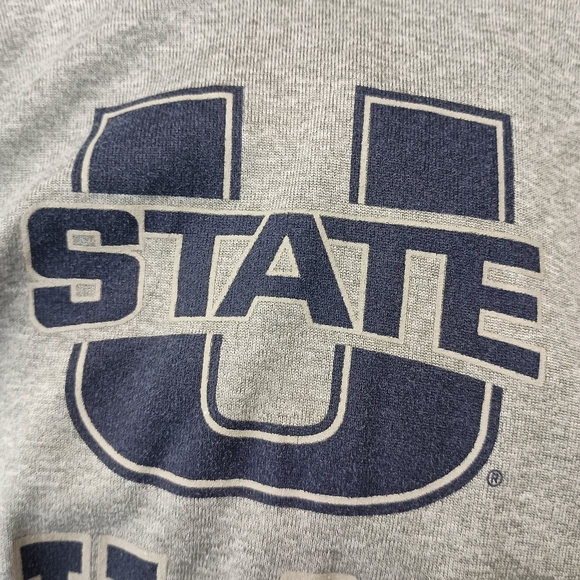Grey under armor Long sleeve Utah State University pull over hoodie size medium - Picture 4 of 11